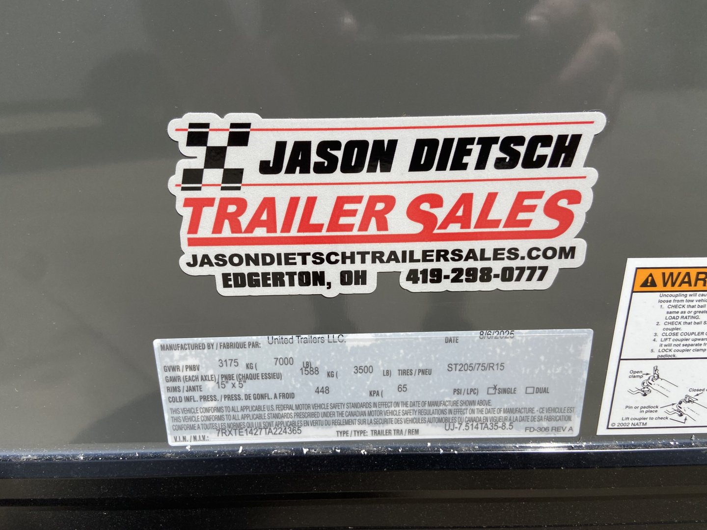 New 2026 United Trailers UJ 14'