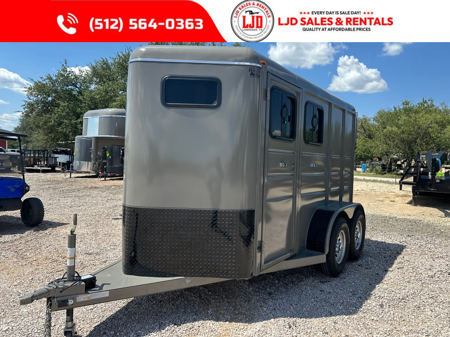 New 2026 Calico - 6'X13'X7' - 2 Horse Slant Trailer - Ranch King Pkg.