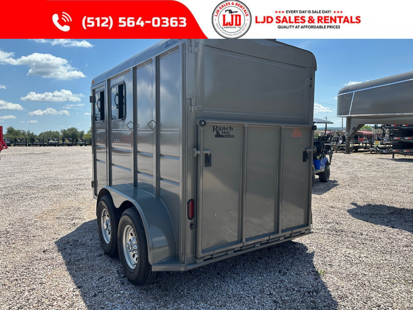 New 2026 Calico - 6'X13'X7' - 2 Horse Slant Trailer - Ranch King Pkg.