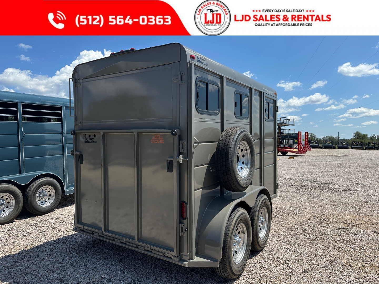 New 2026 Calico - 6'X13'X7' - 2 Horse Slant Trailer - Ranch King Pkg.