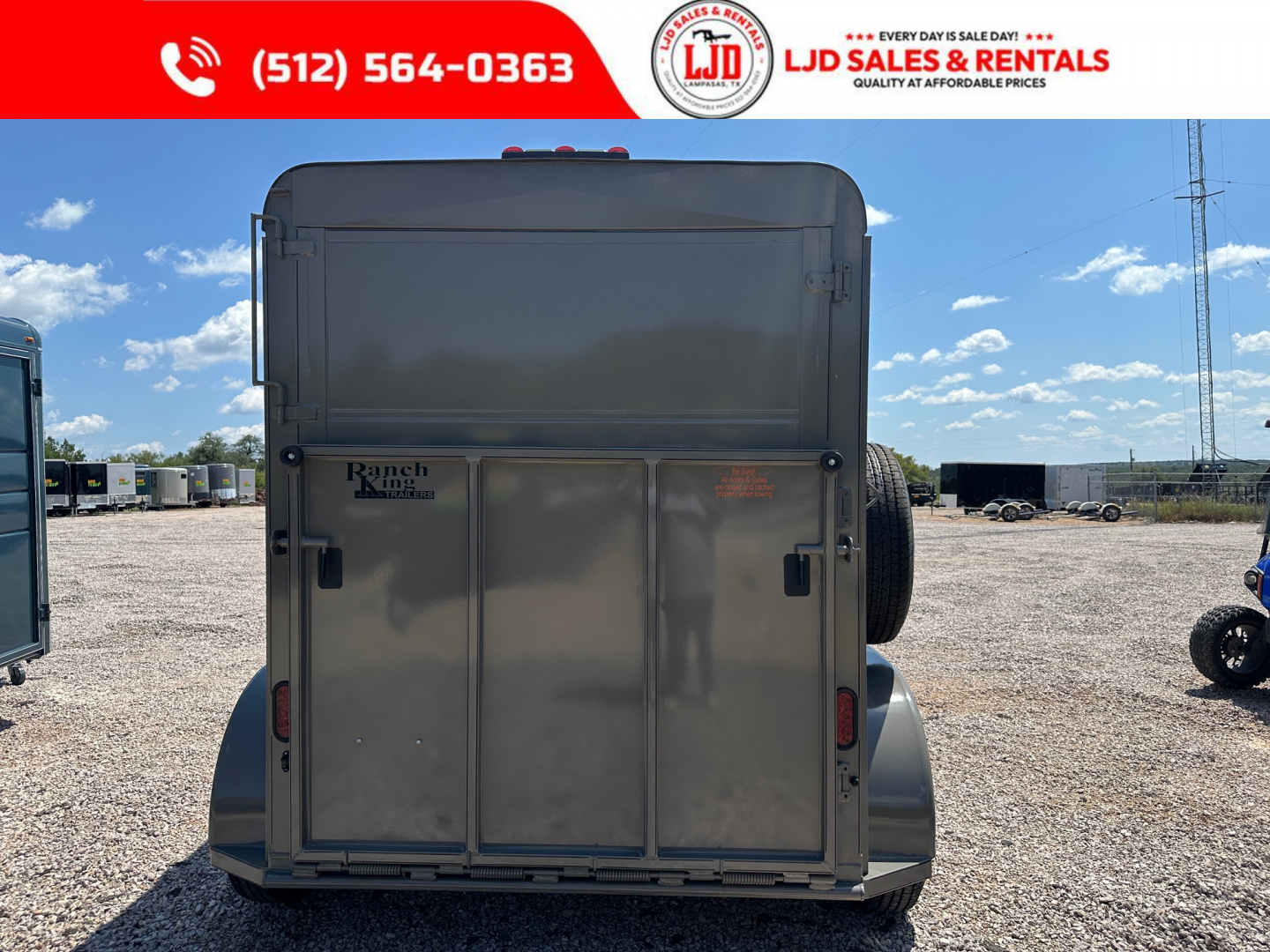 New 2026 Calico - 6'X13'X7' - 2 Horse Slant Trailer - Ranch King Pkg.