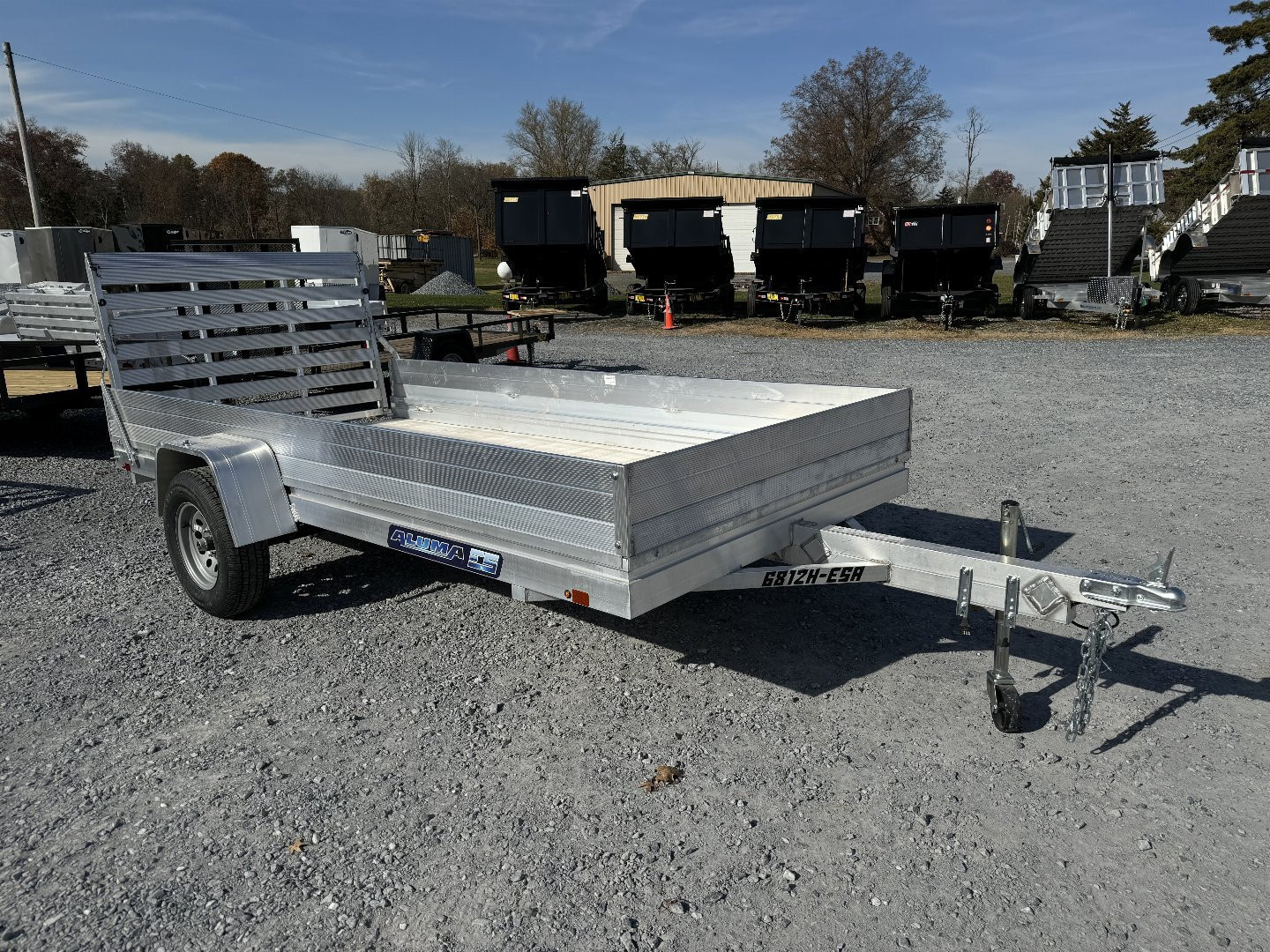 New 2026 Aluma 6812H-ESA-S-TG One Foot Sides, One Piece Gate Utility Trailer