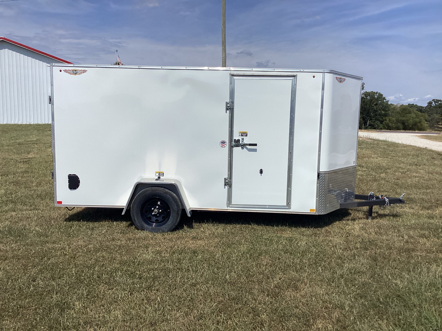 New 2025 H&H Trailers 6x12 Flat Top V Nose Cargo / Enclosed Trailer