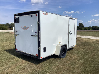 New 2025 H&H Trailers 6x12 Flat Top V Nose Cargo / Enclosed Trailer