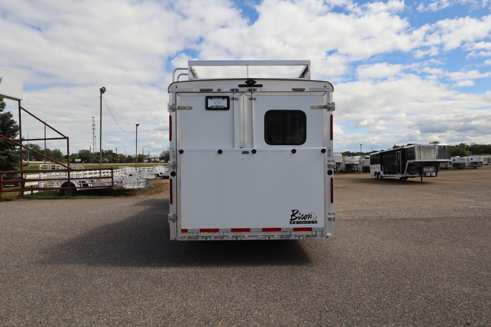 Used 2017 Bison Trailers 3 Horse LQ W/Slide-out Horse Trailer
