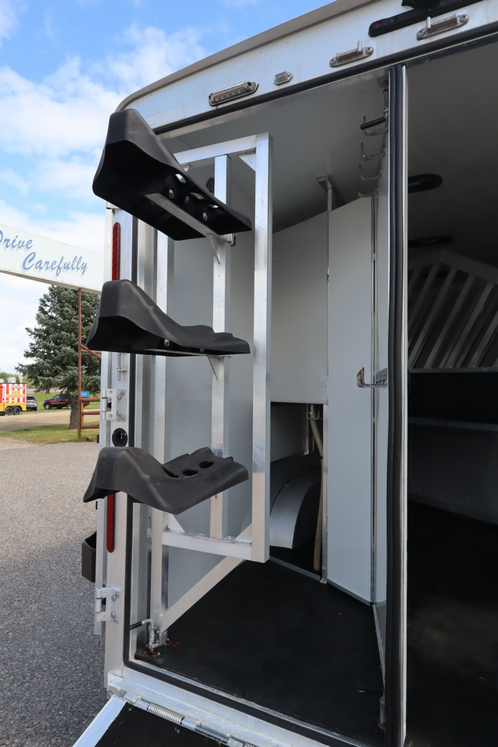 Used 2017 Bison Trailers 3 Horse LQ W/Slide-out Horse Trailer