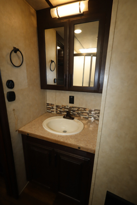 Used 2017 Bison Trailers 3 Horse LQ W/Slide-out Horse Trailer