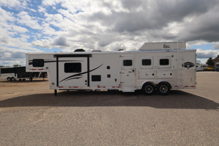 Used 2017 Bison Trailers 3 Horse LQ W/Slide-out Horse Trailer