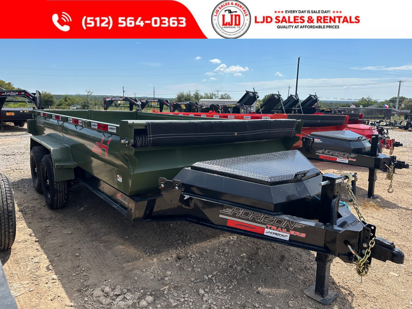 New 2026 Horizon Trailers 7' X 14' X 2' Dump Trailer - 14K GVWR