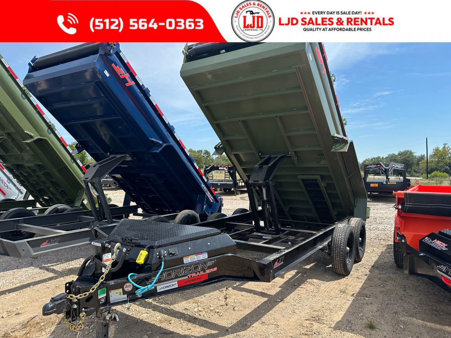New 2026 Horizon - 7' X 14' X 2' Dump Trailer - 14K GVWR