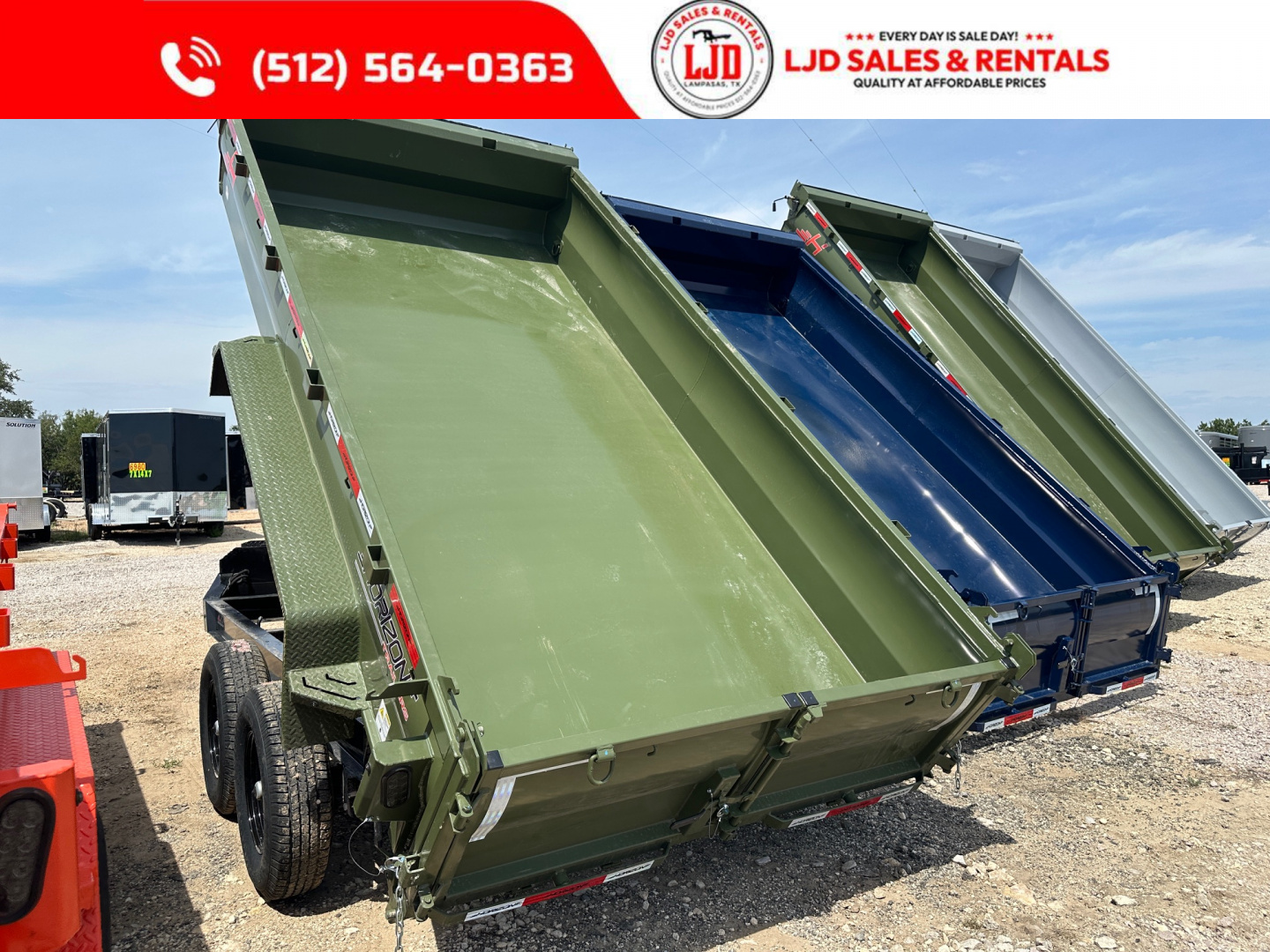 New 2026 Horizon - 7' X 14' X 2' Dump Trailer - 14K GVWR