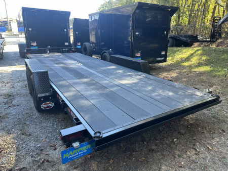 New 2026 COVERED WAGON 7X20 10K STRAIGHT DECK CAR HAULER WITH COBRA LINED FLOOR/ALUMINUM RAMPS