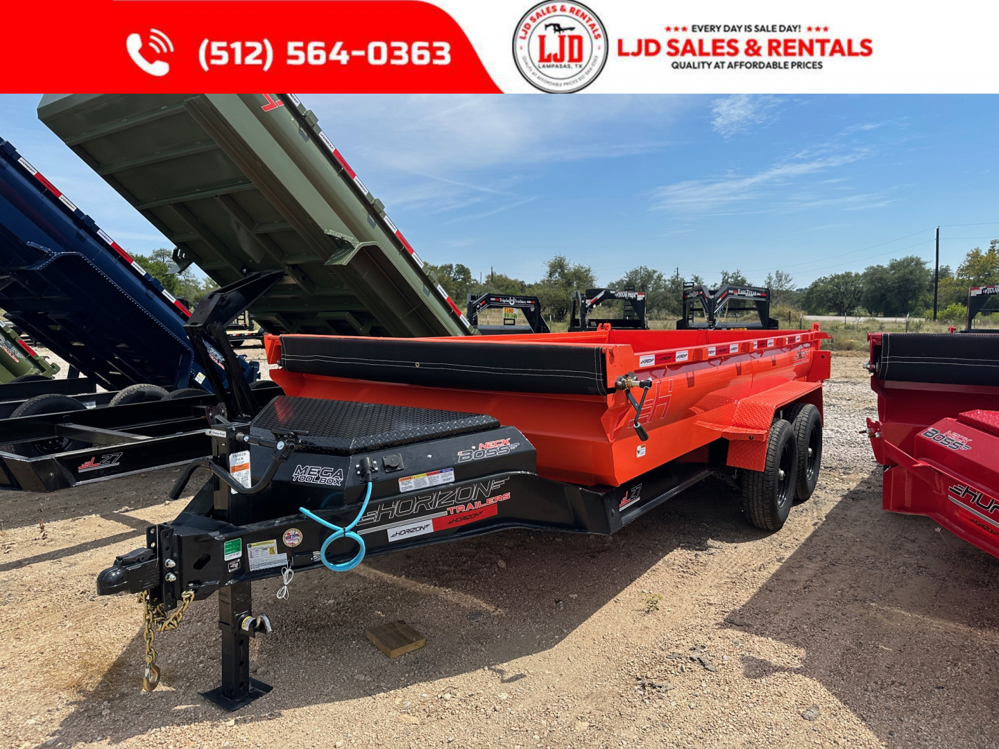 New 2026 Horizon Trailers 7' X 14' X 2' Dump Trailer - 14K GVWR