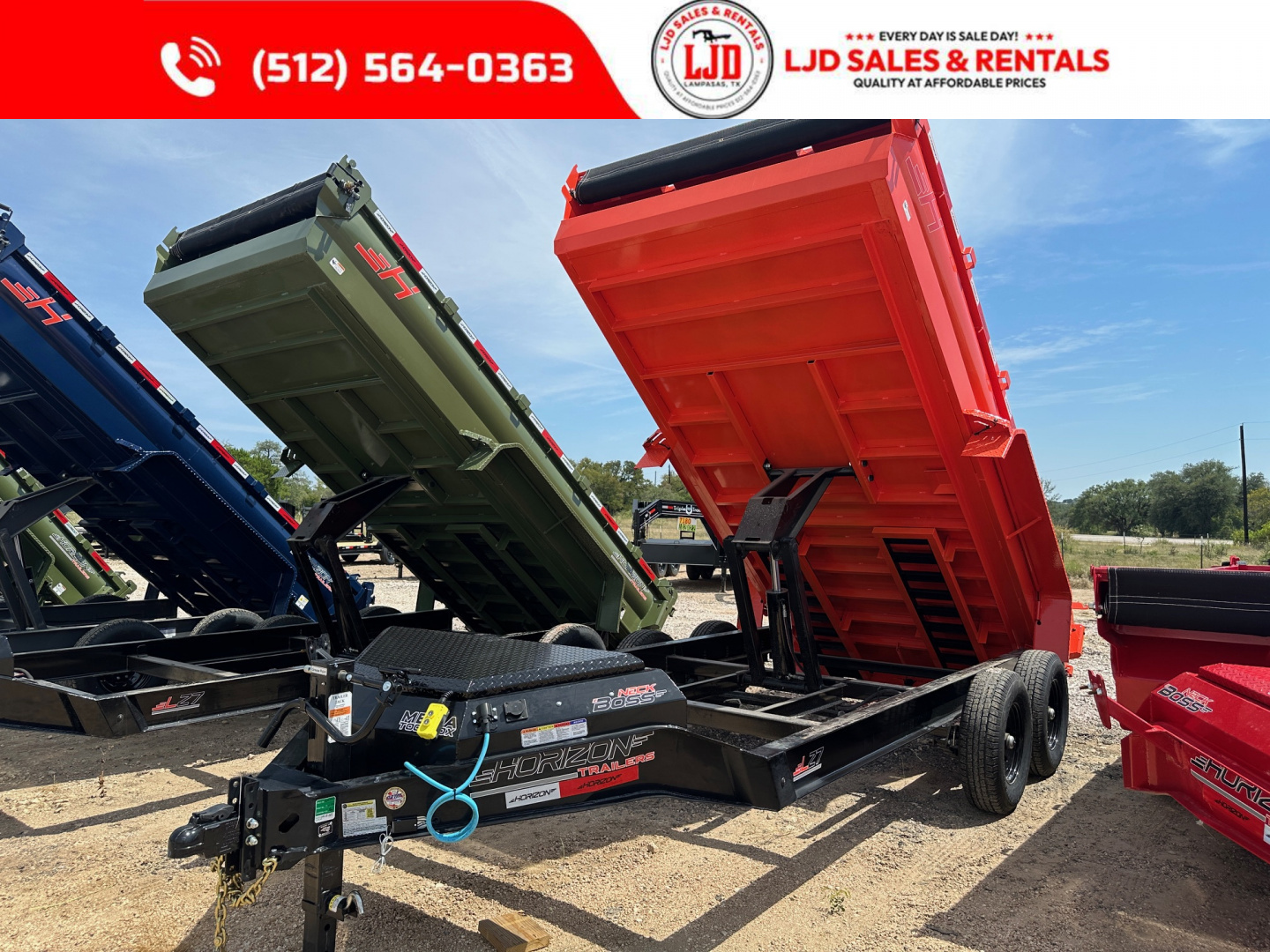 New 2026 Horizon Trailers 7' X 14' X 2' Dump Trailer - 14K GVWR