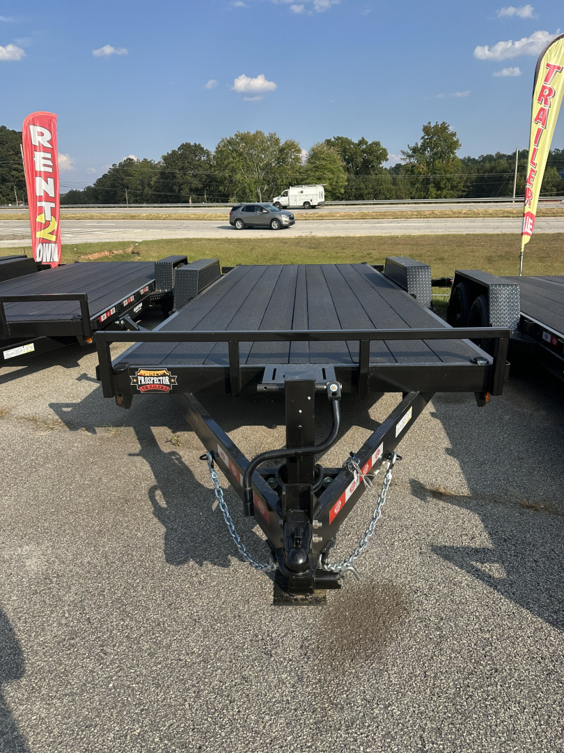 New 2026 COVERED WAGON 7X20 14K STRAIGHT DECK CAR HAULER WITH COBRA LINED FLOOR/ALUMINUM RAMPS