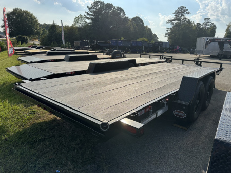 New 2026 COVERED WAGON 7X20 14K STRAIGHT DECK CAR HAULER WITH COBRA LINED FLOOR/ALUMINUM RAMPS