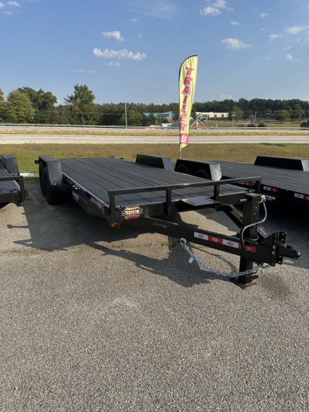New 2026 COVERED WAGON 7X20 14K STRAIGHT DECK CAR HAULER WITH COBRA LINED FLOOR/ALUMINUM RAMPS
