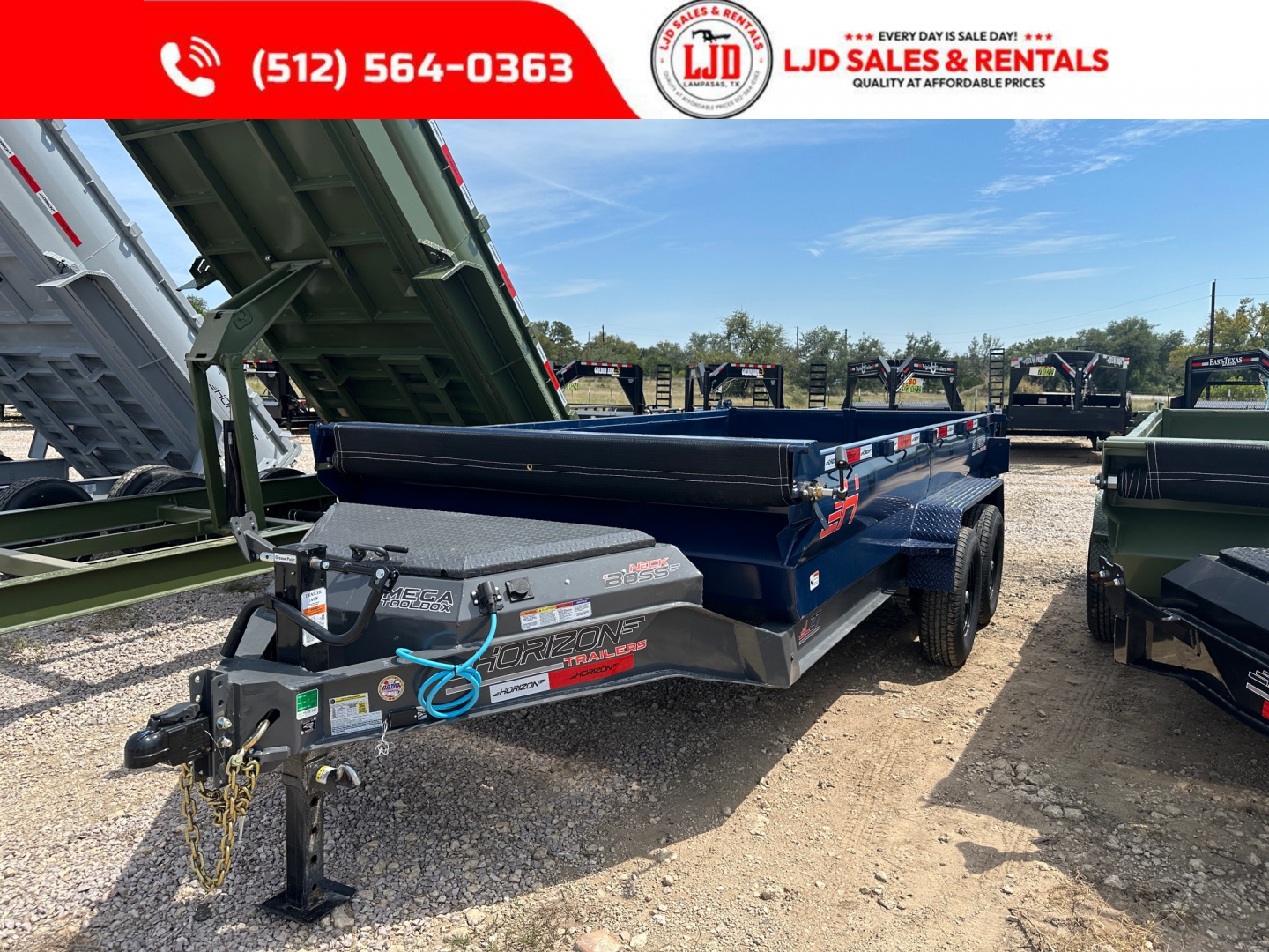 New 2026 Horizon Trailers 7' X 14' X 2' Dump Trailer - 14K GVWR
