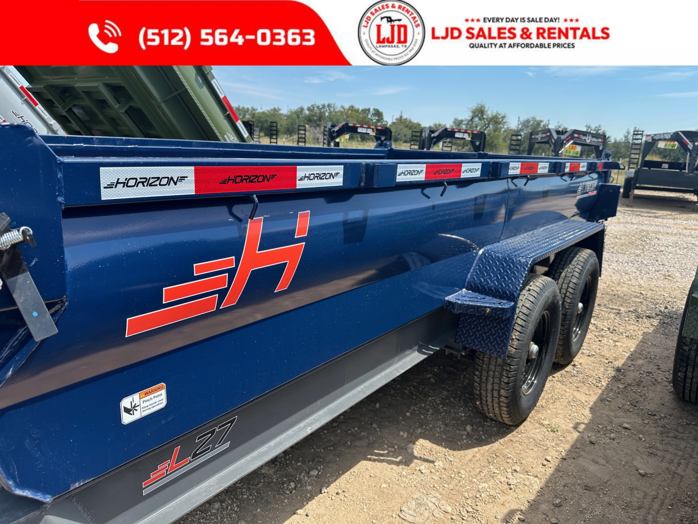 New 2026 Horizon Trailers 7' X 14' X 2' Dump Trailer - 14K GVWR