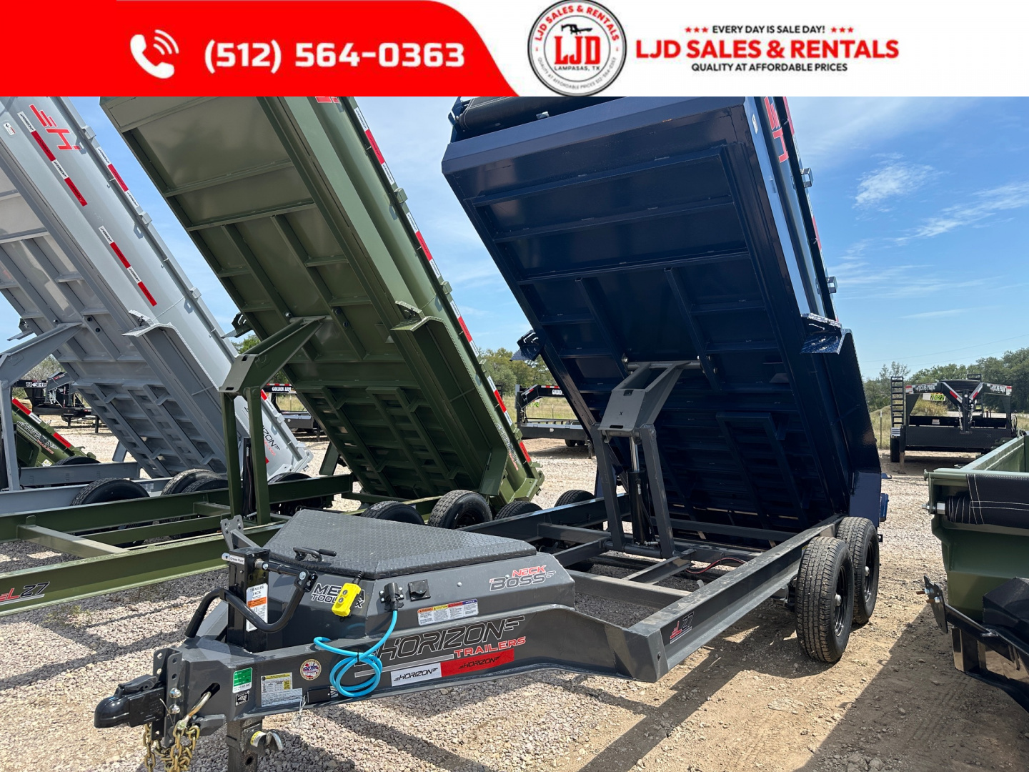 New 2026 Horizon Trailers 7' X 14' X 2' Dump Trailer - 14K GVWR