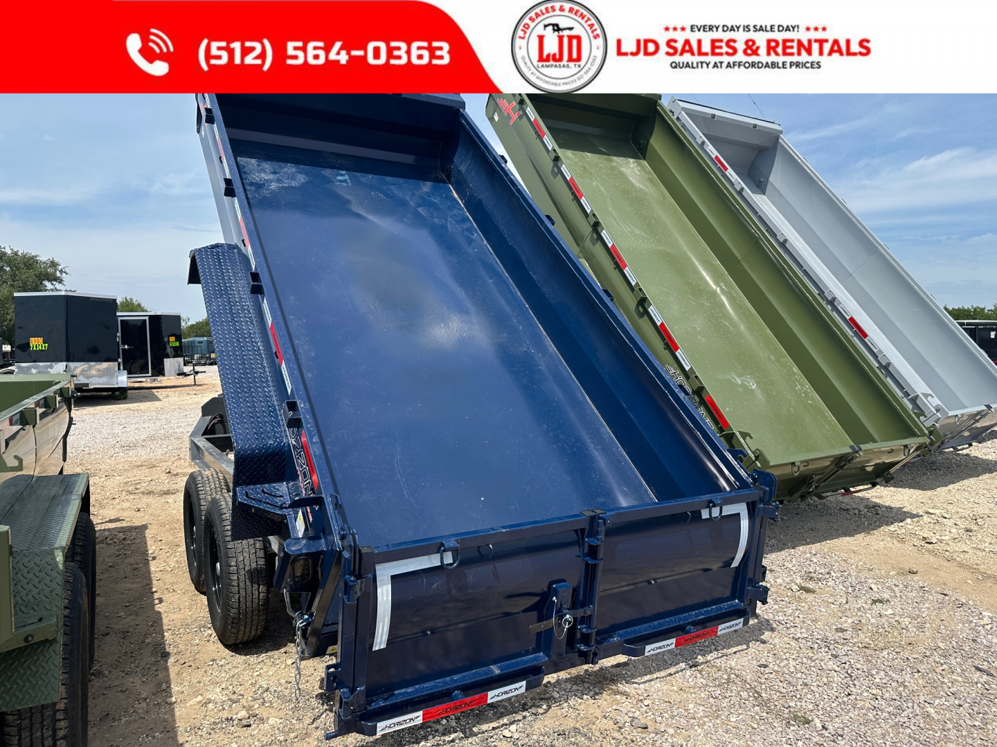 New 2026 Horizon Trailers 7' X 14' X 2' Dump Trailer - 14K GVWR
