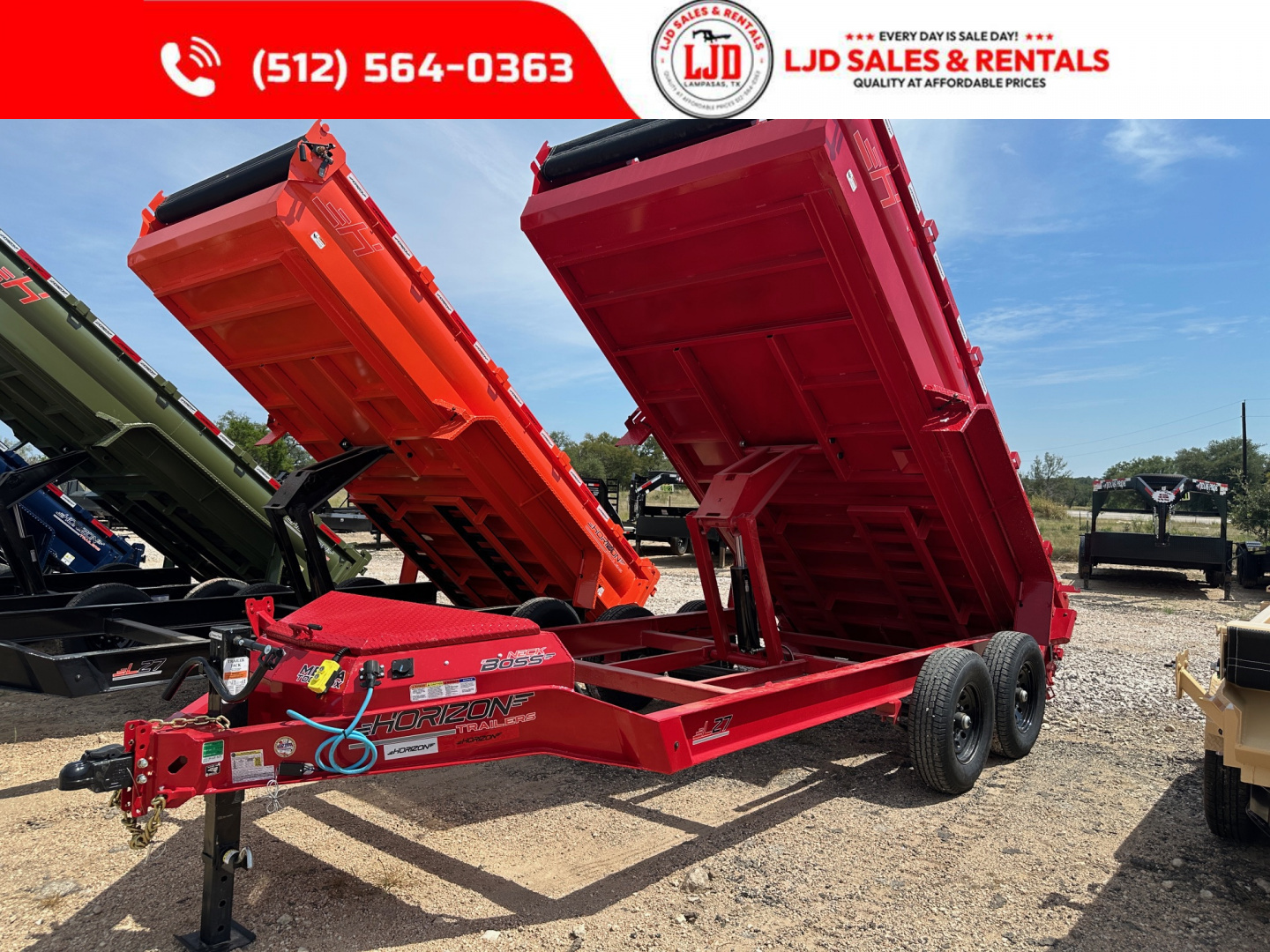 New 2026 Horizon - 7' X 14' X 2' Dump Trailer - 14K GVWR