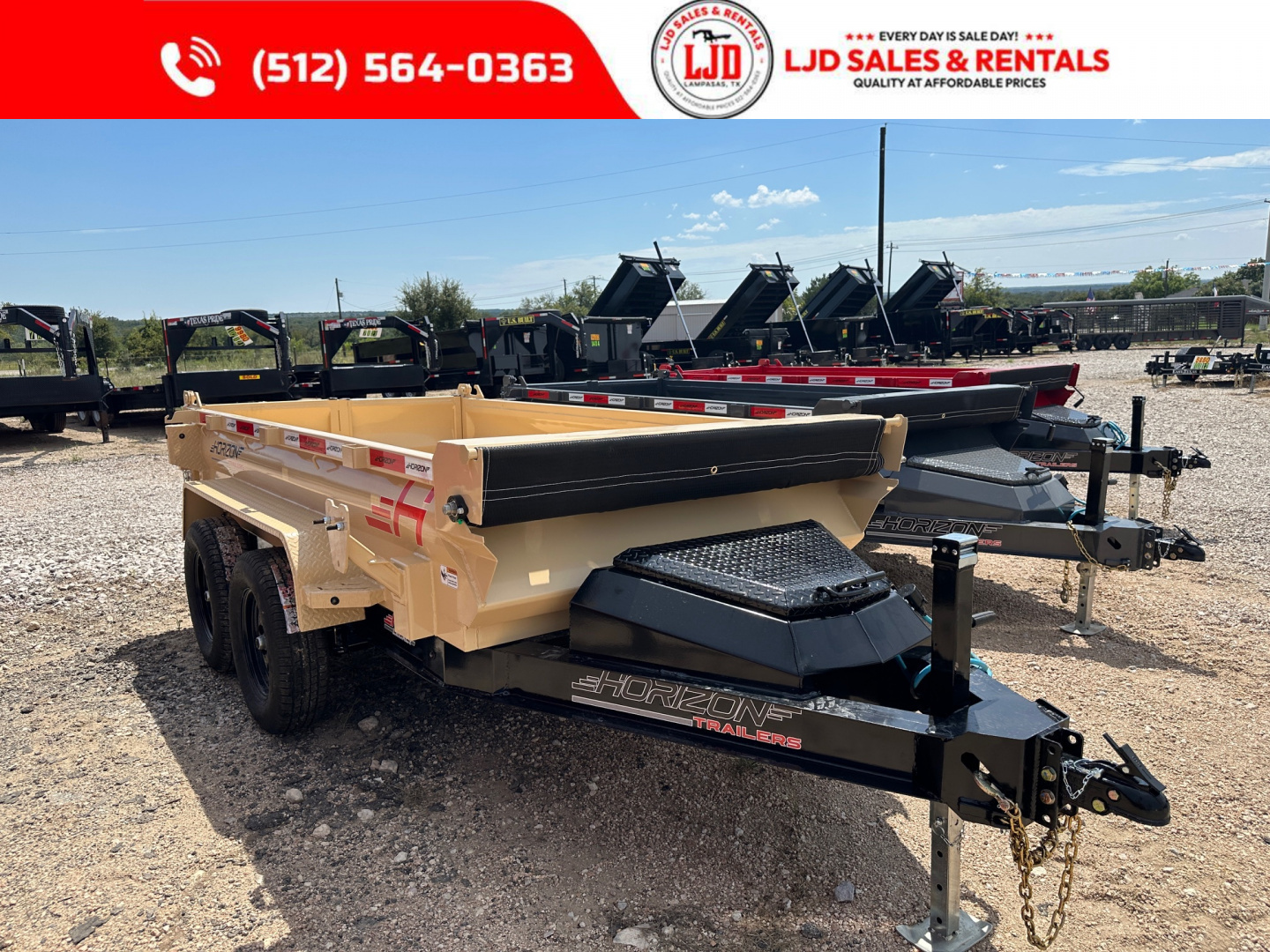 New 2026 Horizon Trailers - Dump Trailer - 5' X 10' X 18  Dump Trailer