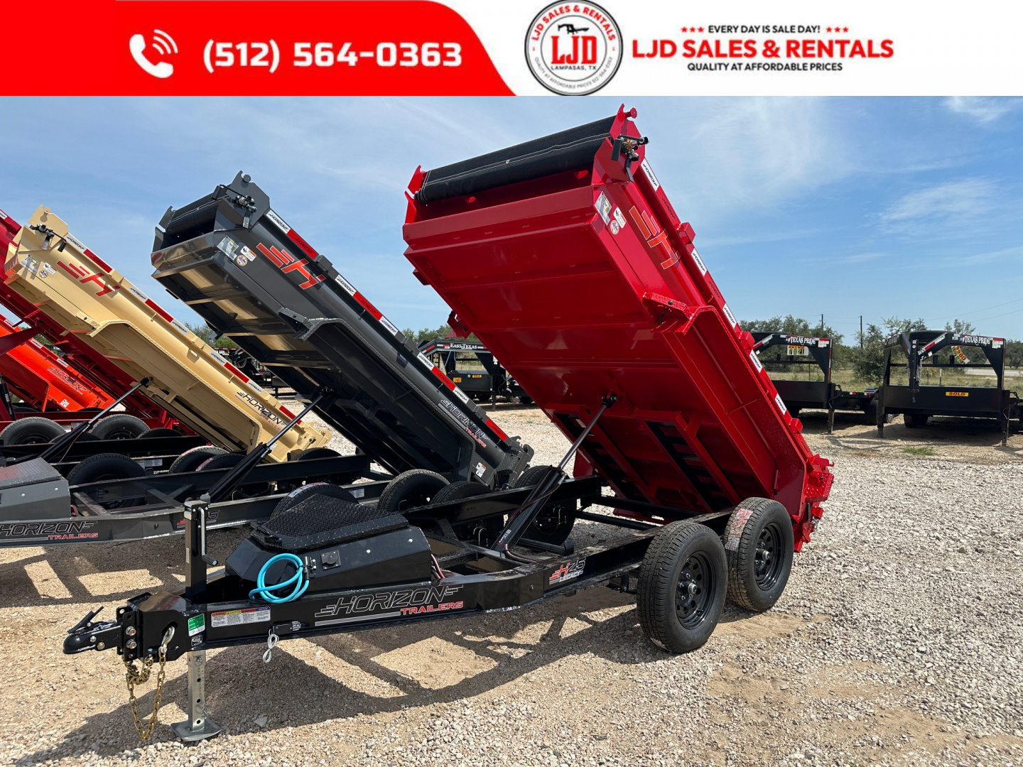 New 2026 Horizon Trailers - Dump Trailer - 5' X 10' X 18" Dump Trailer