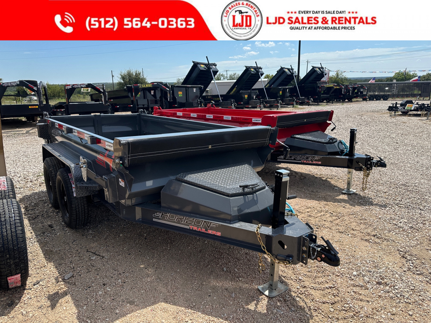 New 2026 Horizon Trailers - Dump Trailer - 5' X 10' X 18  Dump Trailer