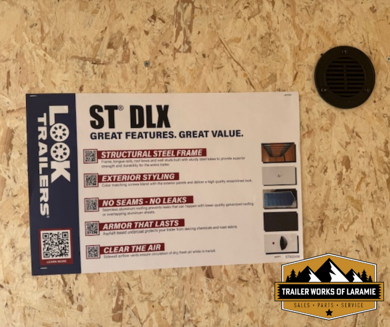 New 2025 Look Trailers 6x10 ST DLX BLACK OUT PACKAGE- +6" TALLER- SCREWLESS SIDES-Pewter