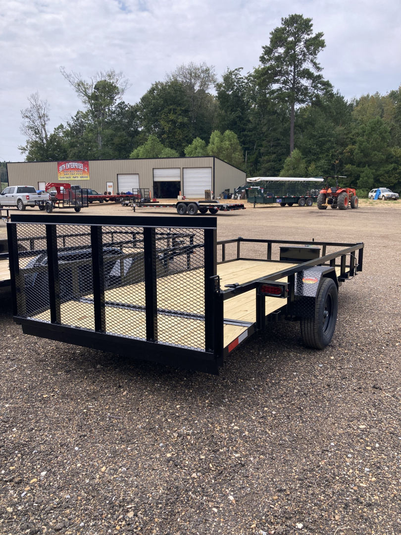 New 2025 B/R Trailers 76"x14' Dovetail 3' gate Single Axle Utility Trailer