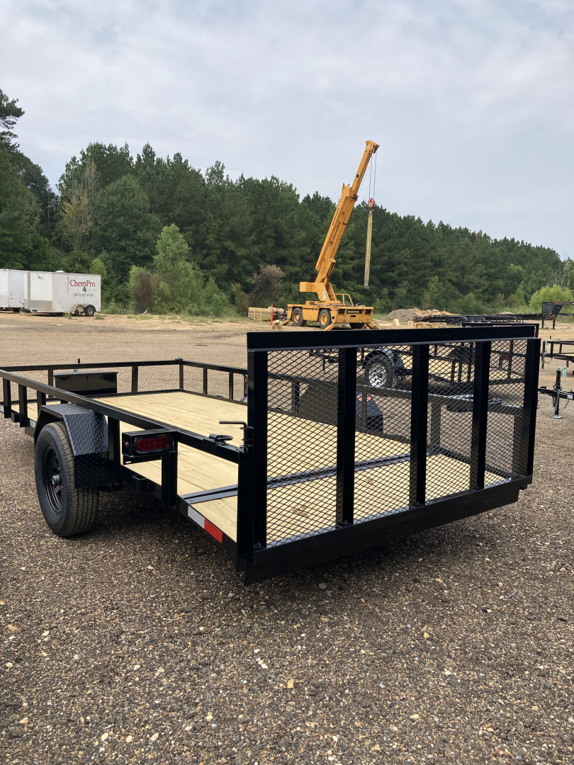 New 2025 B/R Trailers 76"x14' Dovetail 3' gate Single Axle Utility Trailer