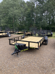 New 2025 B/R Trailers 76"x14' Dovetail 3' gate Single Axle Utility Trailer