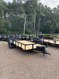 New 2025 B/R Trailers 76"x14' Dovetail 3' gate Single Axle Utility Trailer