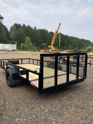 New 2025 B/R Trailers 76"x14' Dovetail 3' gate Single Axle Utility Trailer