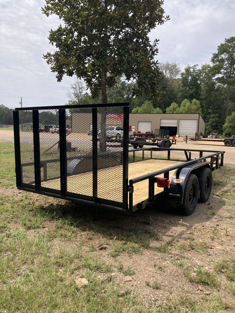 New 2025 Long Run Trailers 82"x16' TA, Pipe, 4' gate Utility Trailer