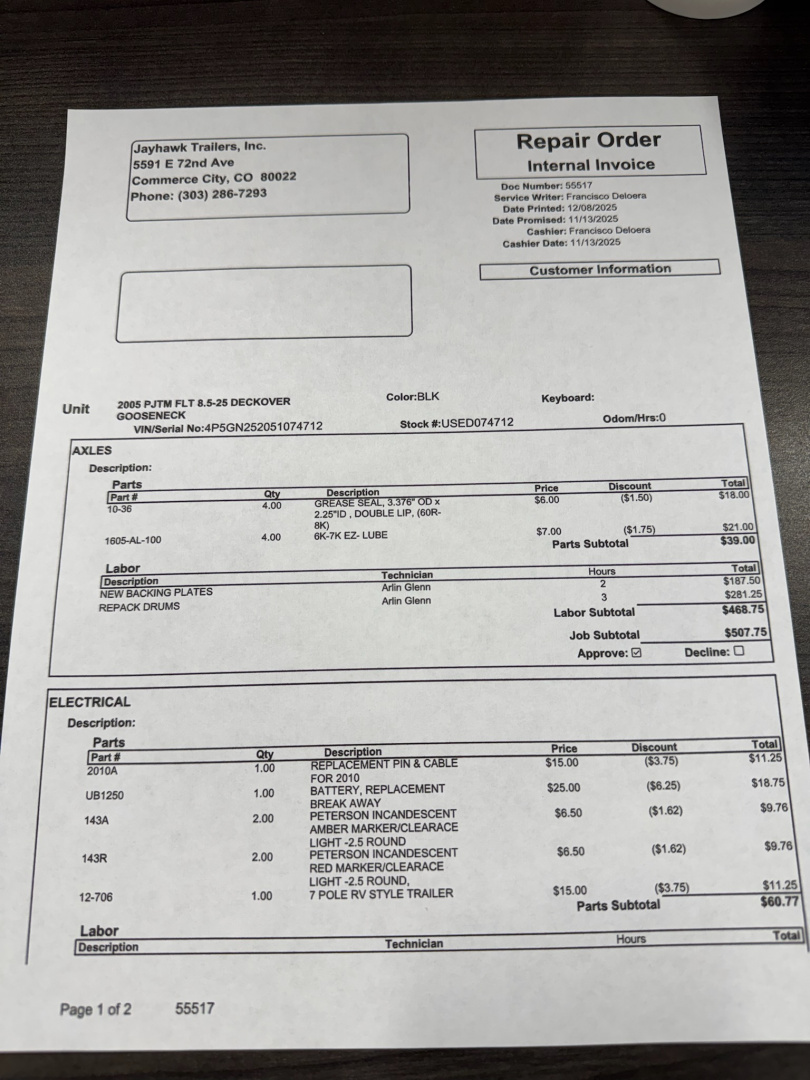 Used 2005 PJ Trailers 8.5-25 DECKOVER GOOSENECK