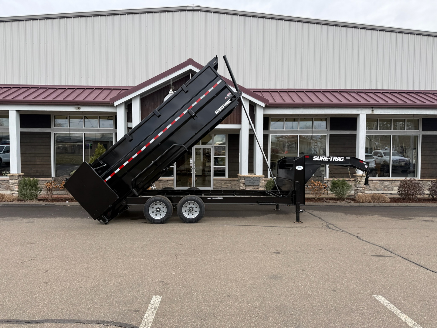 New Sure-Trac 7' x 16' with 4' Sides Gooseneck Dump Trailer 17.6K