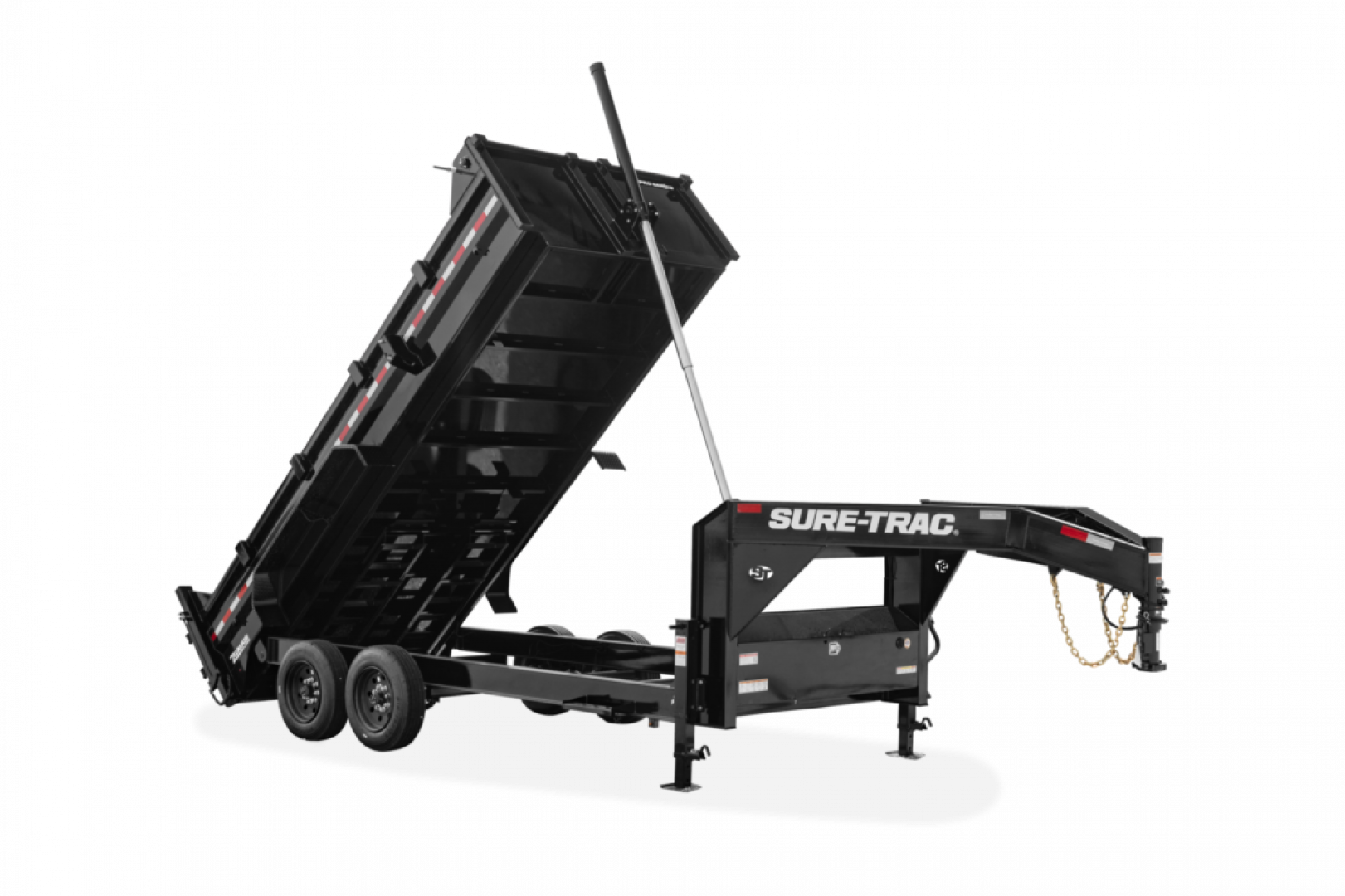 New Sure-Trac 7' x 16' with 4' Sides Gooseneck Dump Trailer 17.6K