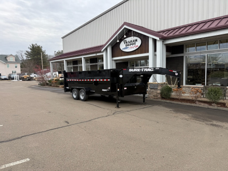 New Sure-Trac 7' x 16' with 4' Sides Gooseneck Dump Trailer 17.6K