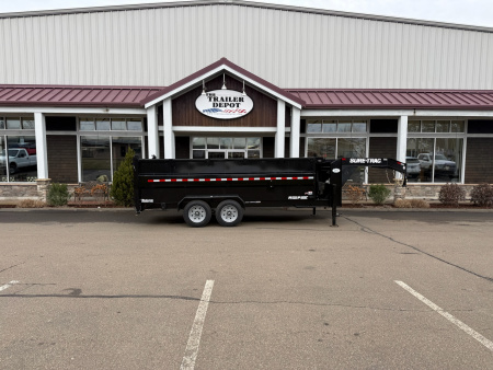 New Sure-Trac 7' x 16' with 4' Sides Gooseneck Dump Trailer 17.6K