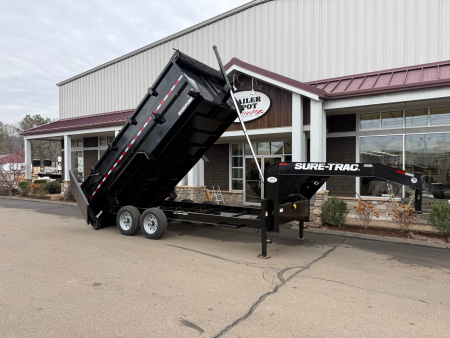 New Sure-Trac 7' x 16' with 4' Sides Gooseneck Dump Trailer 17.6K