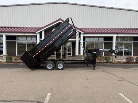 New Sure-Trac 7' x 16' with 4' Sides Gooseneck Dump Trailer 17.6K