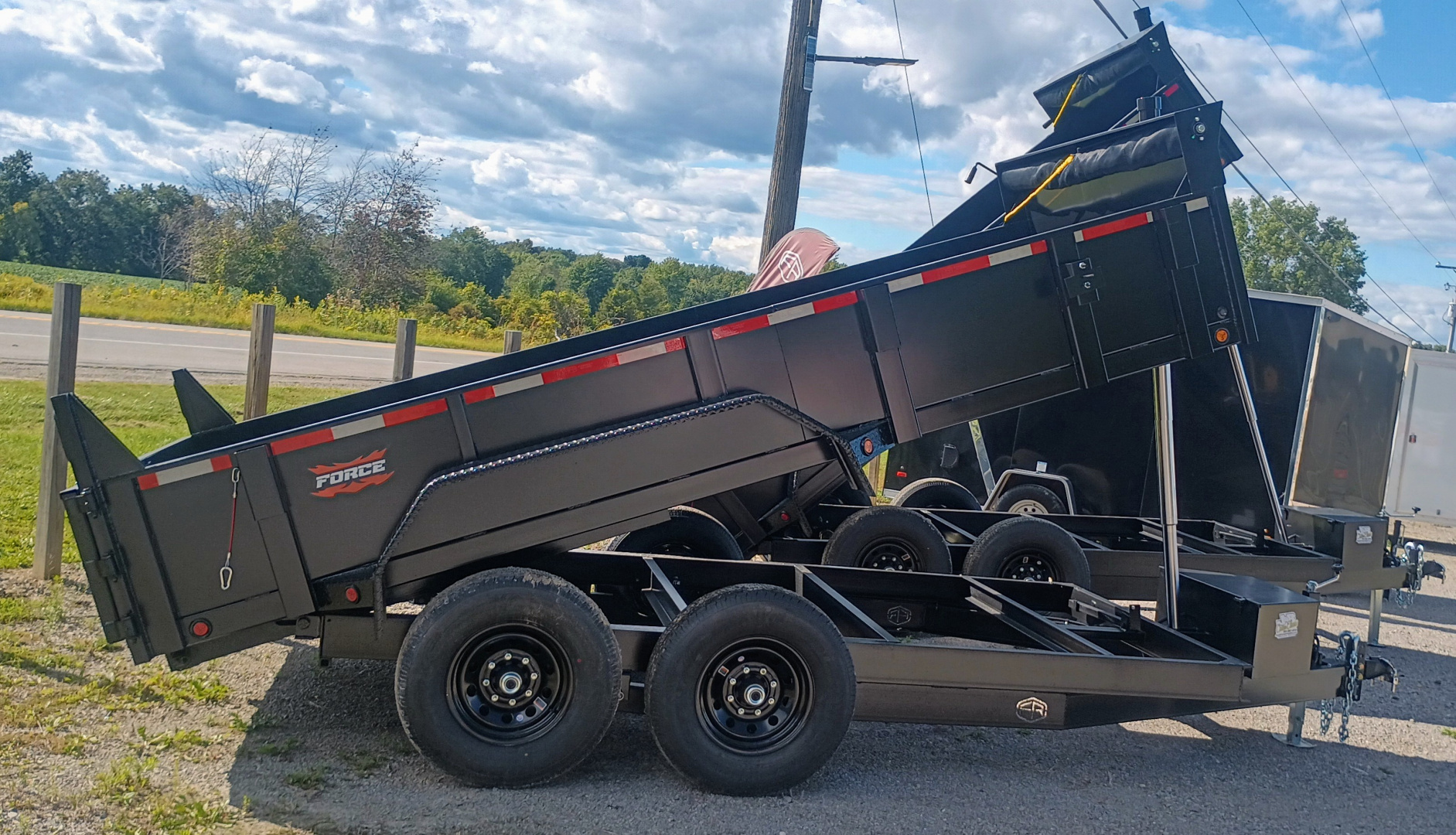 New 2026 7X14 14k Forest River Dump Trailer