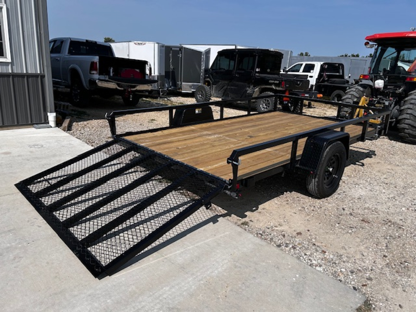 New 2026 H&H Trailers 82"X12' Rail Side Utility 2990k gvwr Utility Trailer