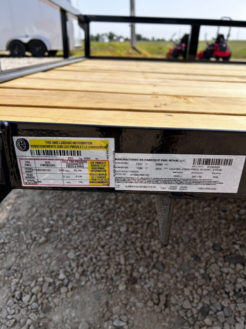 New 2026 H&H Trailers 82"X12' Rail Side Utility 2990k gvwr Utility Trailer