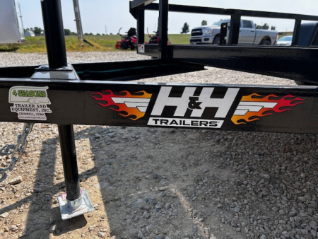 New 2026 H&H Trailers 82"X12' Rail Side Utility 2990k gvwr Utility Trailer