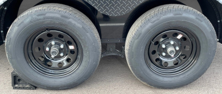 New 7x14 Enclosed BLACKOUT Cargo Trailer: 7' Height, 7k GVWR, Ramp Door