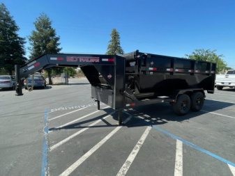 New 2023 ED Gooseneck 7'x14'x4' Roll off Dump Trailer 14k