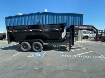 New 2023 ED Gooseneck 7'x14'x4' Roll off Dump Trailer 14k